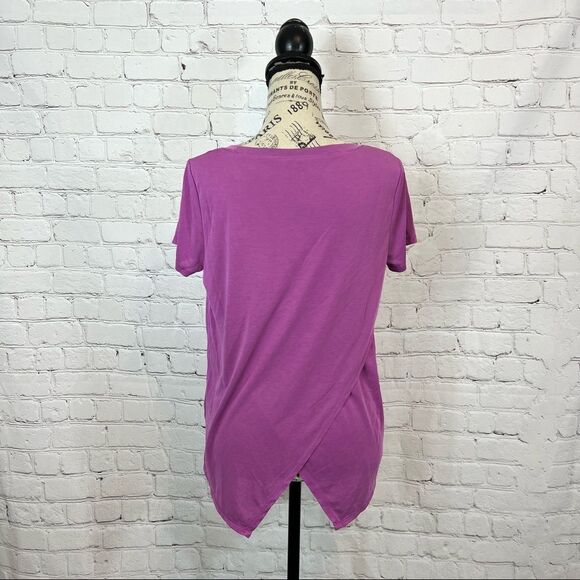 Rachel Rachel Roy Criss Cross T-shirt size small purple - Picture 6 of 9